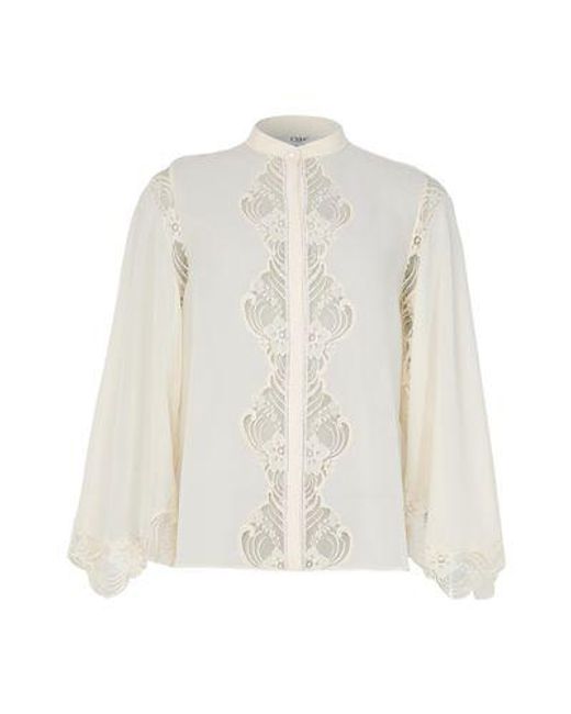 Chloé White Long Sleeved Blouse