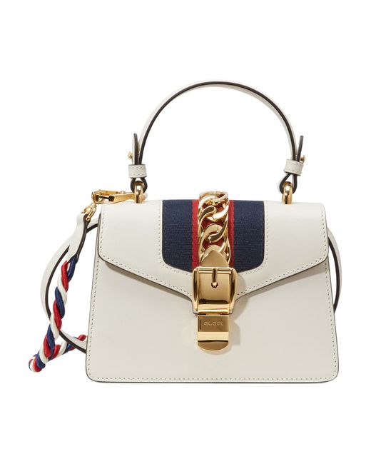 Gucci White Sylvie Leather Mini Bag