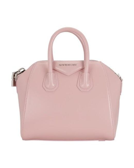 Givenchy Pink Min Antigona Bag With Tag Effect Heart Print