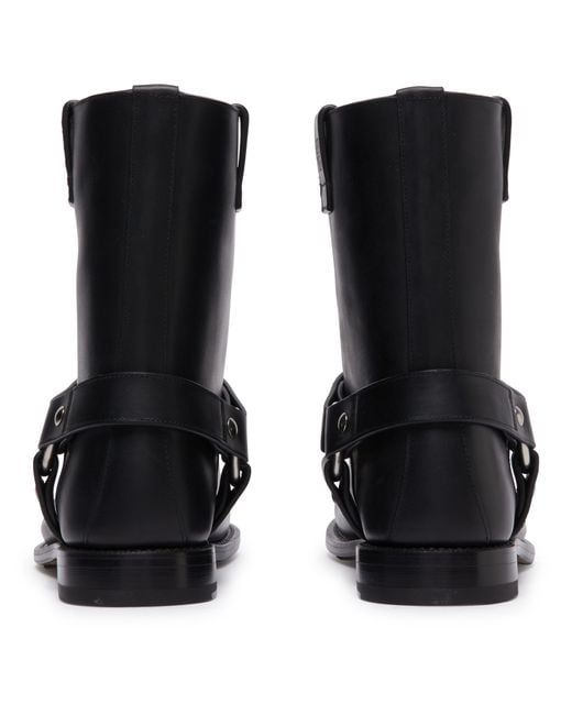 Loewe Black Campo Biker Ankle Boots