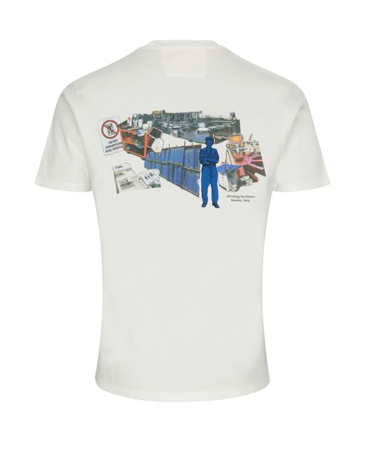 T-shirt en jersey de coton fin 24/1 Facili avec graphique C P Company pour homme en coloris White