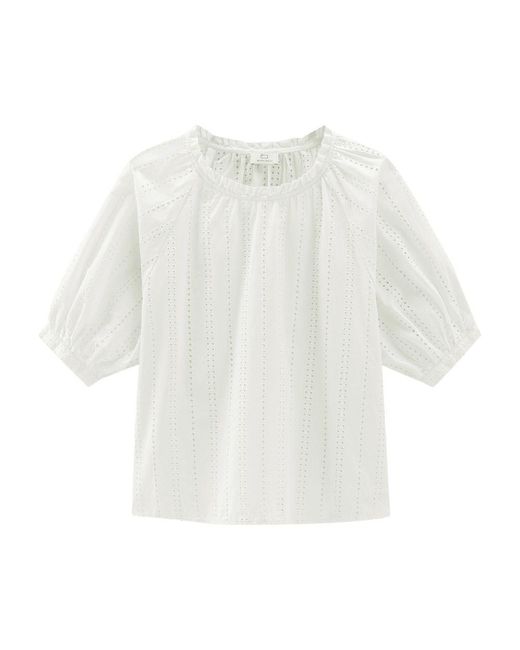 Woolrich White Embroidered Blouse