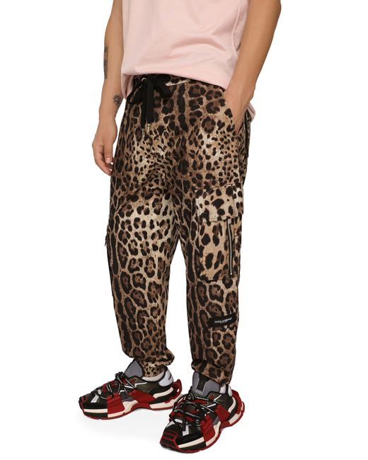 Dolce & Gabbana Brown Cargo-Style Jogging Pants for men