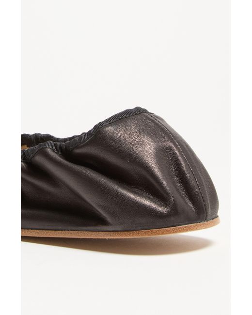 The Row Black Round Ballet Flat
