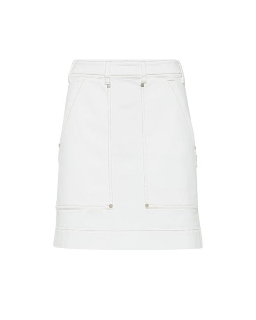 Brunello Cucinelli White Mini Skirt