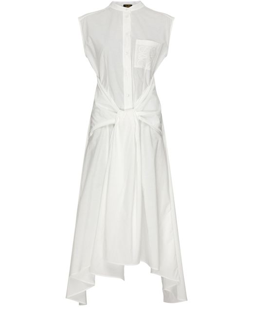 Loewe White Knot Shirt Dress