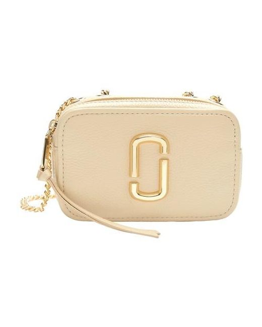 Marc Jacobs Leather The Glam Shot 17 Bag in Natural | Lyst