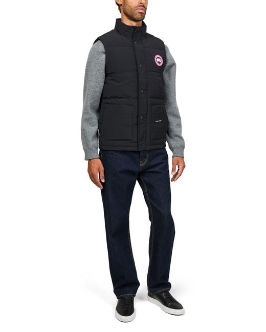 Canada Goose Blue Freestyle Sleeveless Puffer Jacket for men