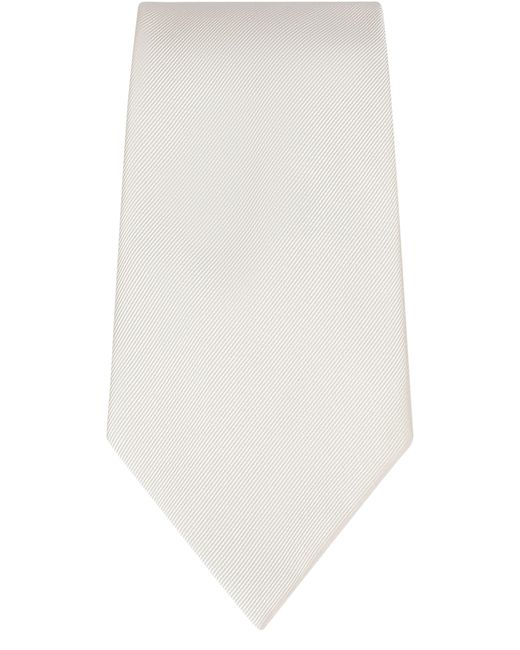 Dolce & Gabbana 12-cm-Krawatte aus Seidenfaille in White für Herren