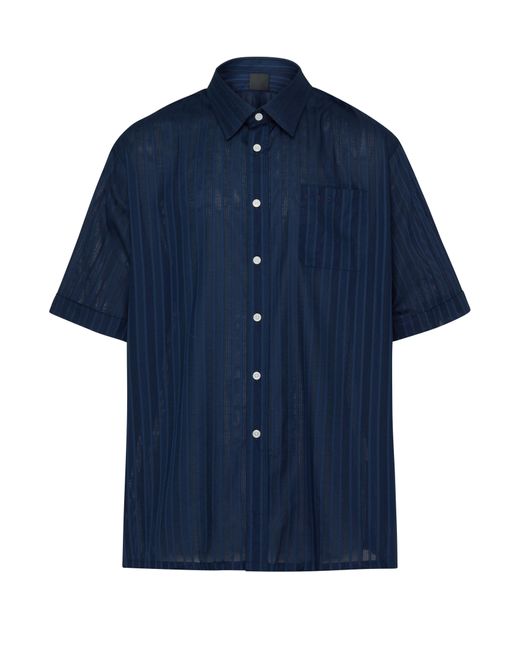 Chemise en voile de coton à rayures Givenchy pour homme en coloris Blue
