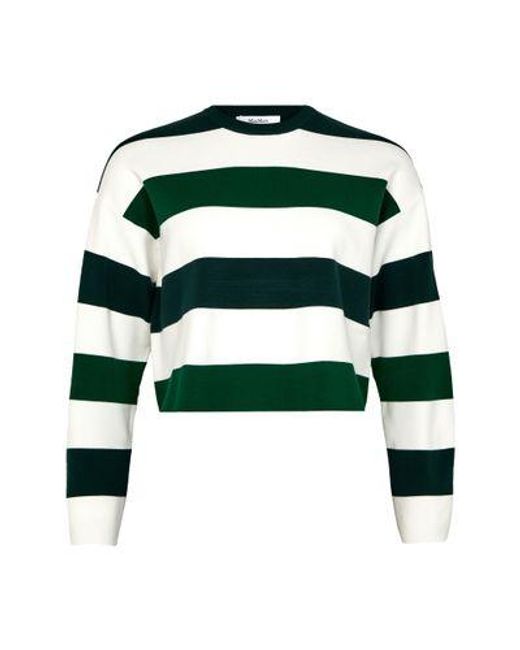 Max Mara Green Rundhalspullover Jesone