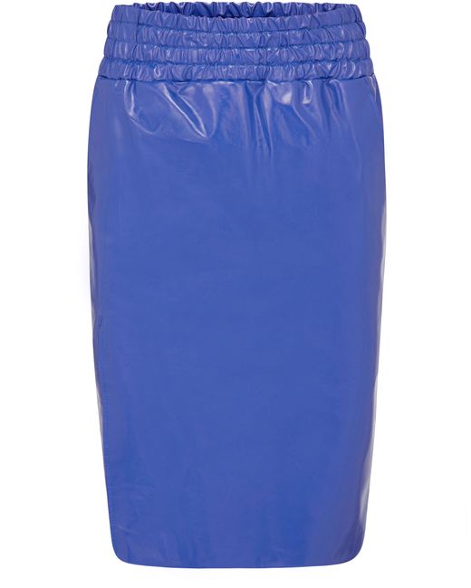Tom Ford Blue Leather Skirt