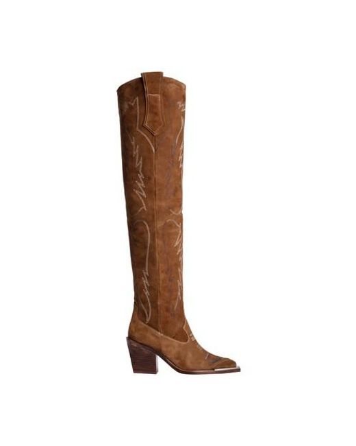 Zadig & Voltaire Brown Cara High Boots Leather