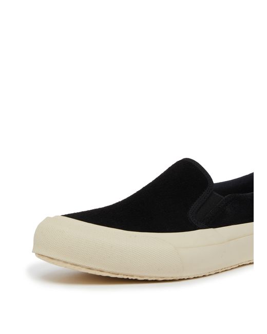 Setchu Black Suede Slip-On Sneakers