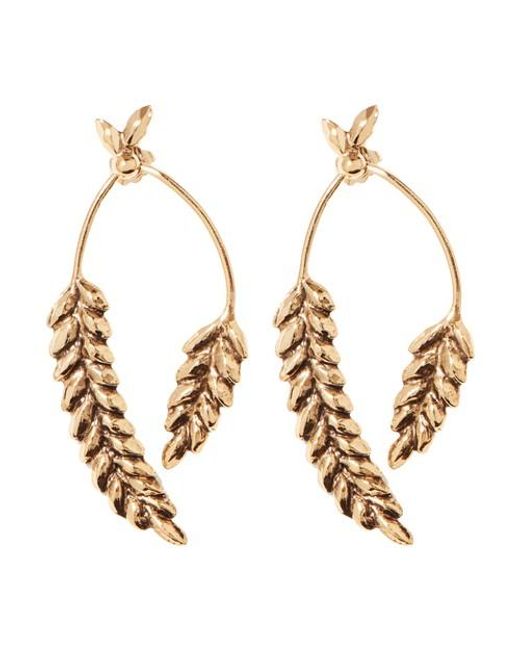 Aurelie Bidermann Metallic Wheat Earrings