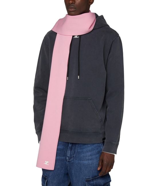 Courreges Pink Ac Milano Knit Scarf for men