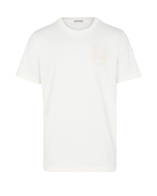 Moncler Kurzarm-T-Shirt in White für Herren