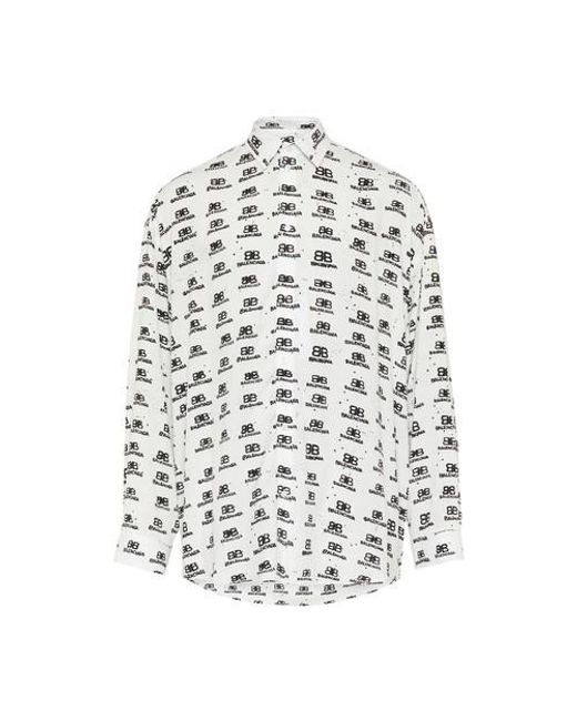 Balenciaga Übergroßes Hemd in Weiß für Herren | Lyst DE