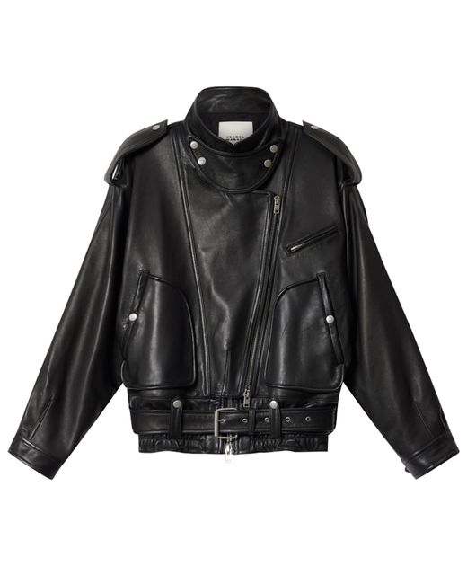 Isabel Marant Black Farza Leather Jacket