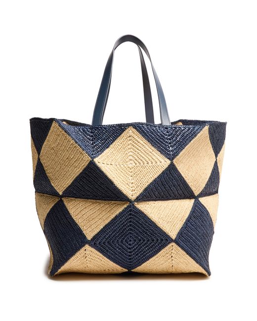 Loewe Blue Puzzle Fold Diamond Xxl Tote for men