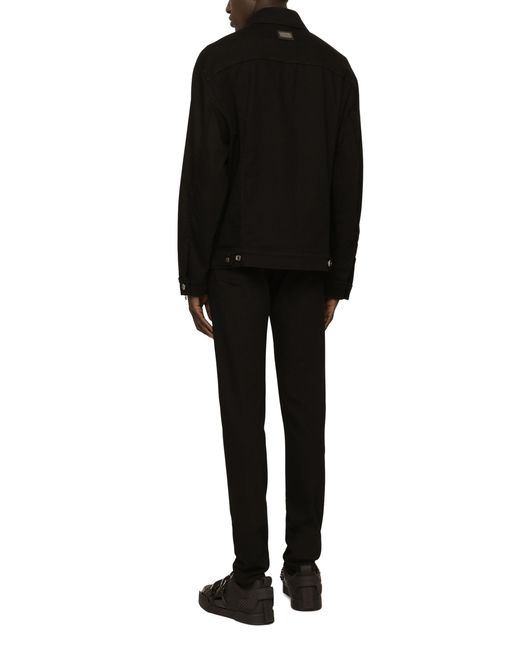 Dolce & Gabbana Black Wash Stretch Denim Jacket for men