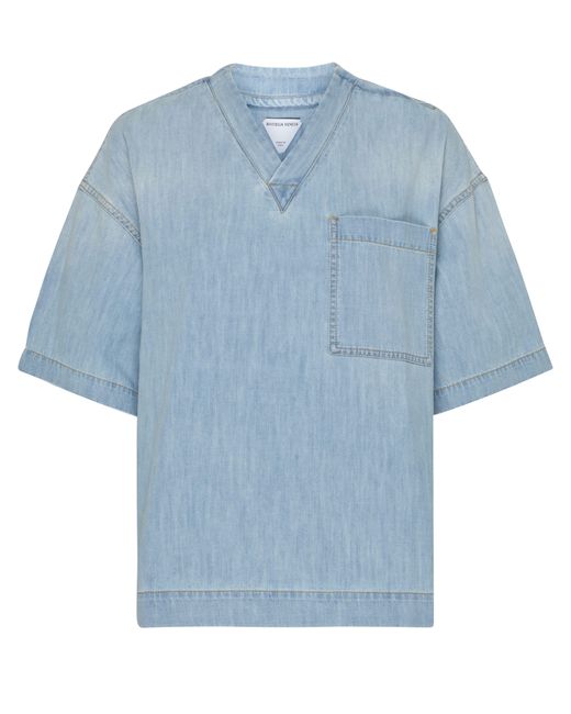 Bottega Veneta Blue Slightly Faded Denim T-Shirt
