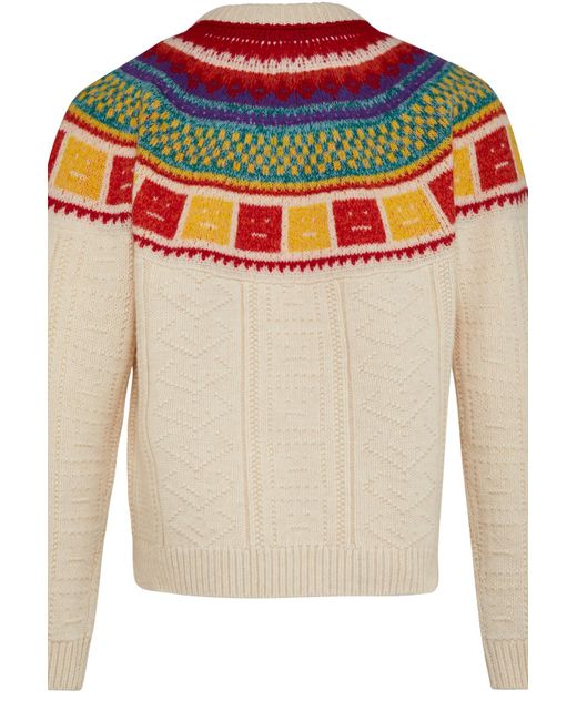 Acne Multicolor Kristjan Islandic Rainbow Sweater for men