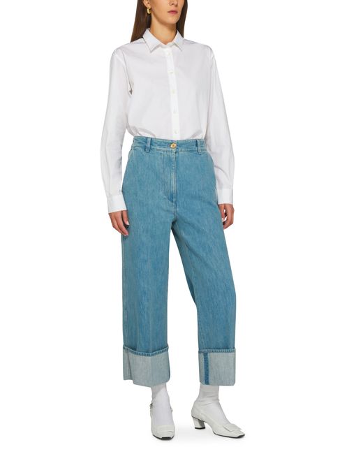 Patou Blue Turn Up Jeans