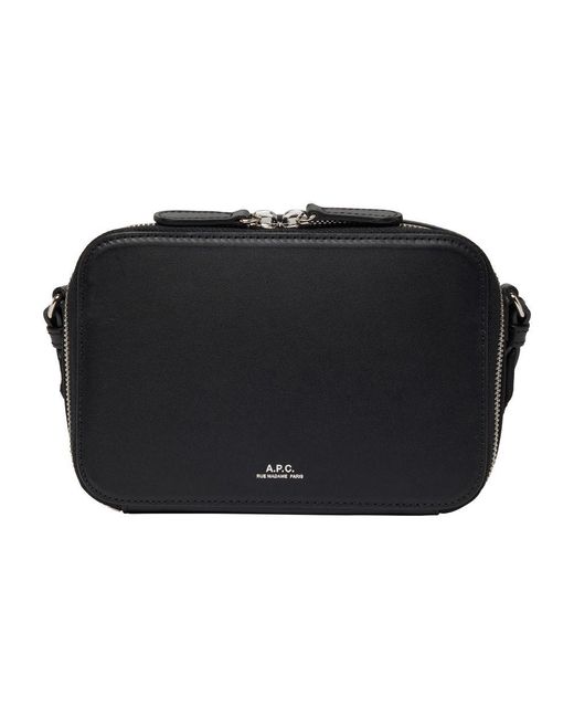 A.P.C. Black Camera Soho Bag for men