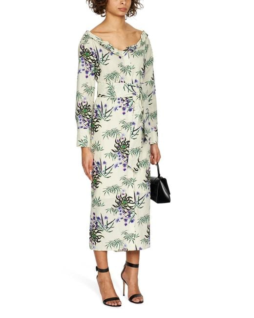 KENZO Long Dress in Green Lyst