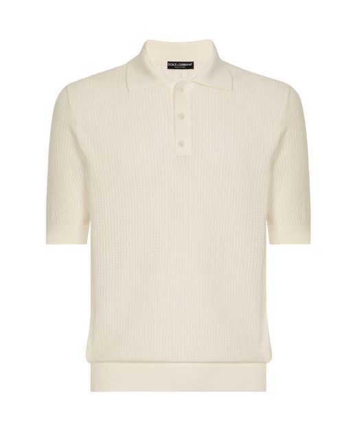 Dolce & Gabbana Natural Cotton Polo-Shirt for men