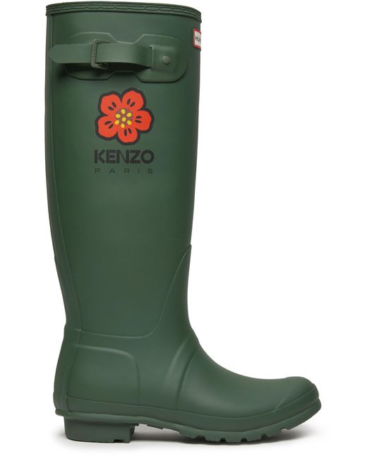 KENZO Green Boke Flower Boots