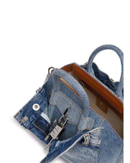 Givenchy Blue Mini Antigona Lock Boyfriend Bag