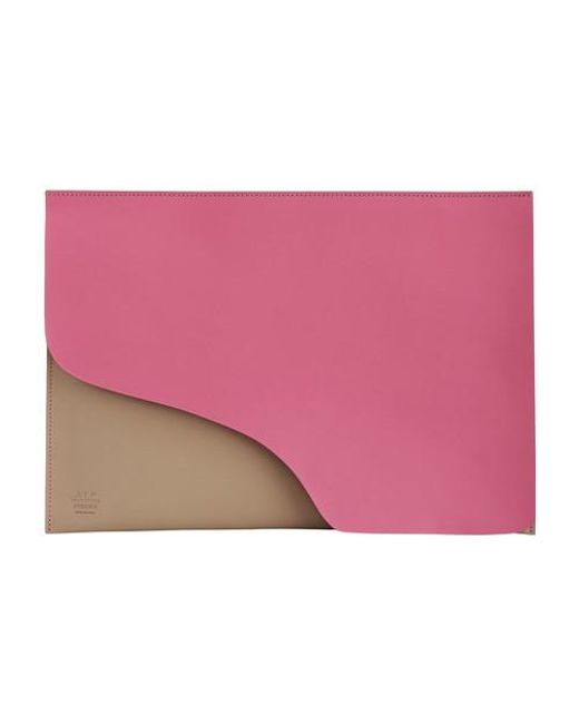 Atp Atelier Sardegna Grande Leather Laptop Case in Pink | Lyst Canada