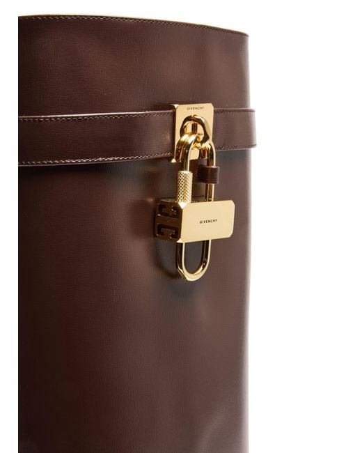 Givenchy Brown Stiefel Shark Lock
