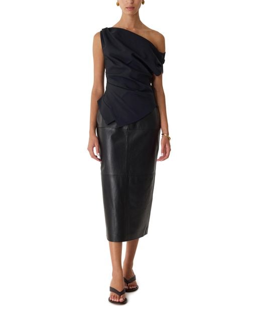 Rohe Blue Cold Shoulder Top