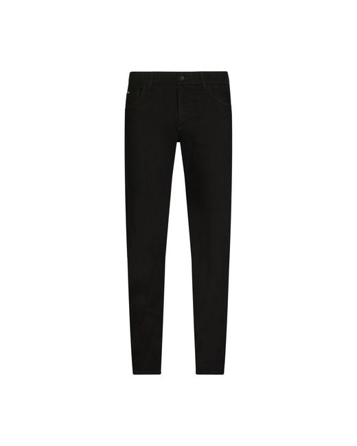 Dolce & Gabbana Black Slim-Fit Stretch Jeans for men