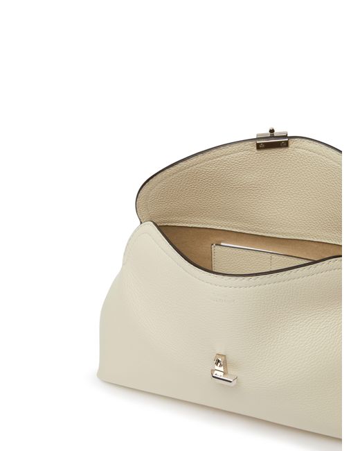 Totême  Black Leder Clutch-Tasche T-Lock