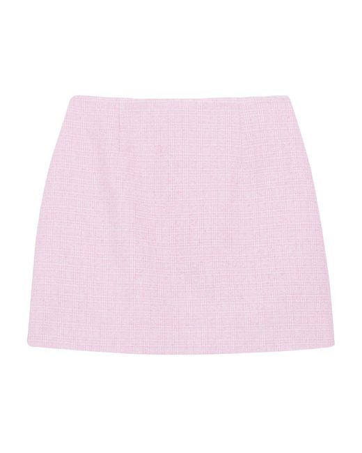 Claudie Pierlot Pink Short Tweed Skirt