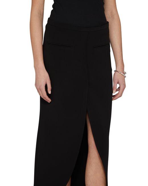 Courreges Black Ellipse Tailored Long Skirt