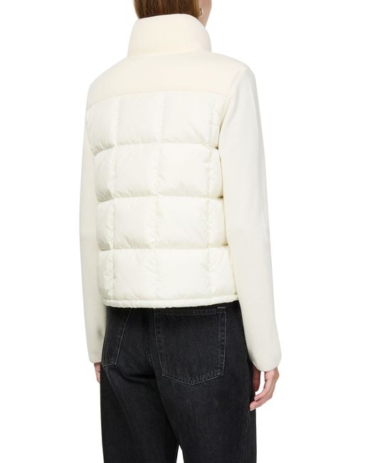 Moncler White Bi-Material Jacket