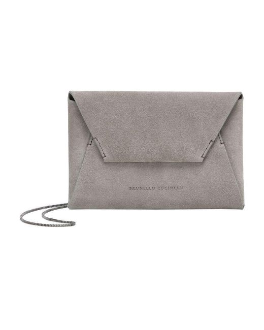 Brunello Cucinelli Gray Envelope Bag