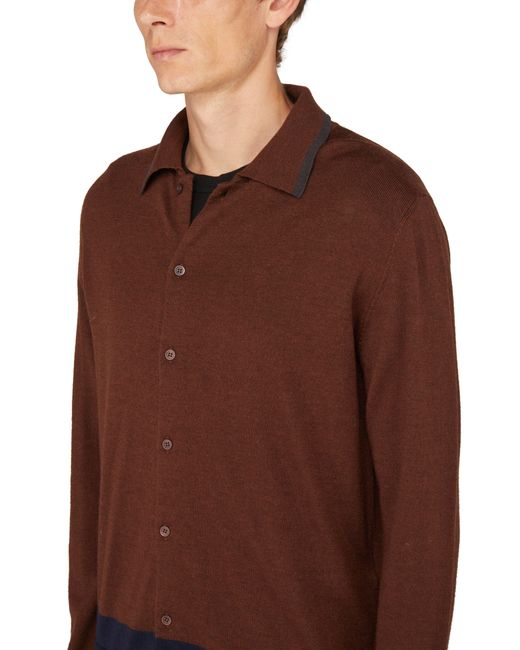 Loewe Brown Contrasted Shirt for men