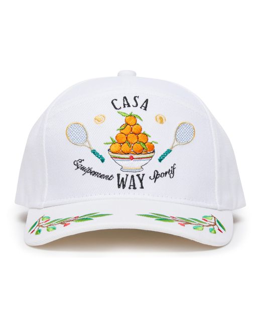 Casablancabrand White Casa Way Laurel Cap for men