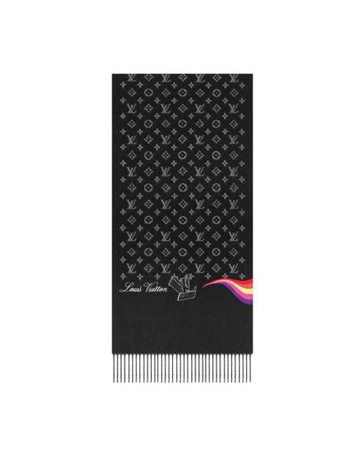 Louis Vuitton Black Lv Rainbow Scarf for men