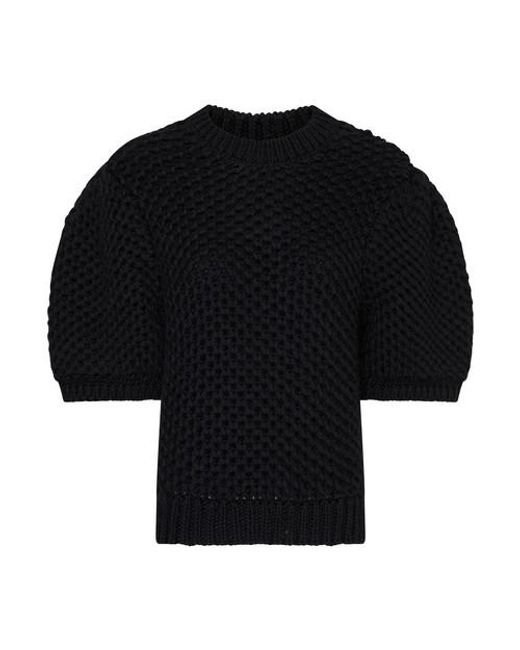 Anine Bing Black Brittany Short-sleeved Sweater