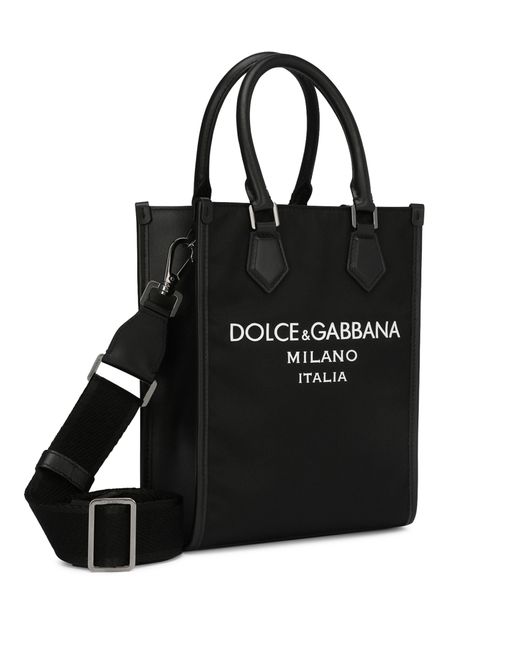 Dolce & Gabbana Black Small Nylon Bag for men