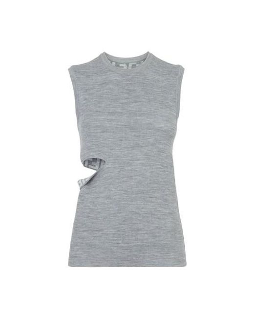 Gray wool top by NOVELTY, available on fendi.com for EUR1100 Kendall Jenner Top Exact Product 