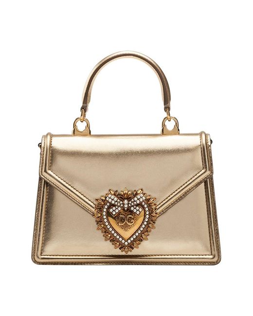 Dolce & Gabbana Brown Small Devotion Top-Handle Bag