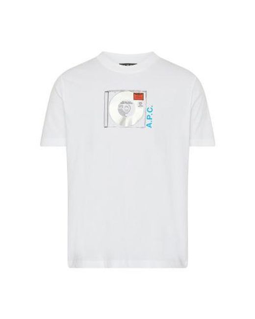 A.P.C. White Jibe Short-sleeved T-shirt for men